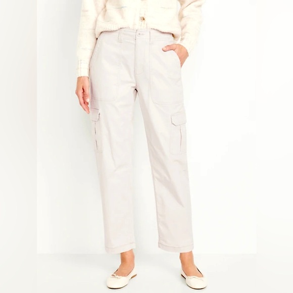 Old Navy | High-Waisted OGC Chino Cargo Pants in Beige Size Small - Picture 1 of 5